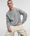 Mode Of One Men's Relaxed-fit Cozy Sweater, Created For Macy's In Gray