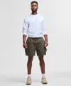Mode Of One Men's Relaxed-fit Crinkled 7" Cargo Shorts, Exclusively At Macy's In Deep Olive
