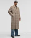 Mode Of One Men's Relaxed-fit Double-breasted Top Coat, Macy's Exclusive In Brown