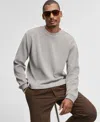 Mode Of One Men's Relaxed-fit French Ribbed Sweater, Macy's Exclusive In Gray