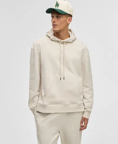Mode Of One Men's Relaxed-fit Heathered Hoodie, Exclusively At Macy's In Heather Dune