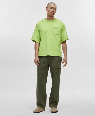 Mode Of One Men's Relaxed-fit Pocket T-shirt, Created For Macy's In Acid Green