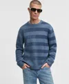 Mode Of One Men's Relaxed-fit Rugby Stripe Sweater, Macy's Exclusive In Blue