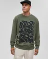 Mode Of One Men's Relaxed-fit Scribble Graphic Sweatshirt, Macy's Exclusive In Green