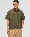 Mode Of One Men's Relaxed Fit Short-sleeve Button-front Nylon Shirt, Exclusively At Macy's In Deep Olive