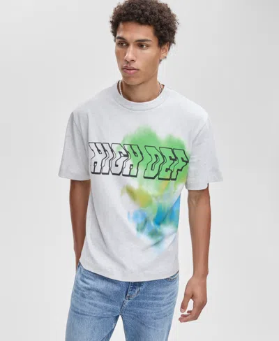 Mode Of One Men's Relaxed Fit Short Sleeve Crewneck Graphic T-shirt In White