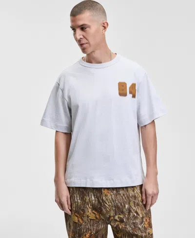 Mode Of One Men's Relaxed Fit Short Sleeve Crewneck Graphic T-shirt, Macy's Exclusive In Gray