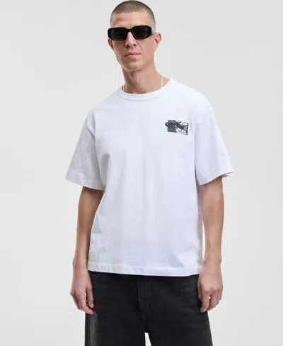 Mode Of One Men's Relaxed Fit Short-sleeve Crewneck Graphic T-shirt, Macy's Exclusive In White