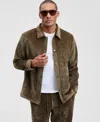 Mode Of One Men's Relaxed Fit Snap Front Soft Overshirt, Macy's Exclusive In Green
