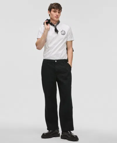 Mode Of One Men's Relaxed-fit Stretch Twill Utility Pants, Exclusively At Macy's In Deep Black