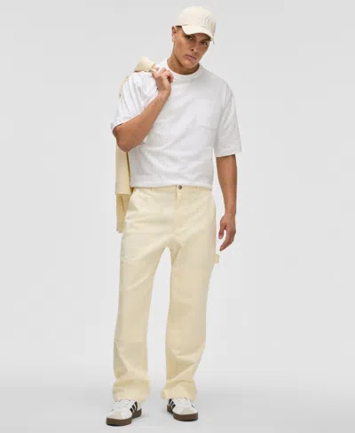 Mode Of One Men's Relaxed-fit Stretch Twill Utility Pants, Exclusively At Macy's In Soft Vanilla