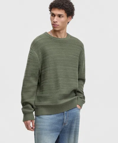 Mode Of One Men's Relaxed-fit Textured Sweater, Macy's Exclusive In Green