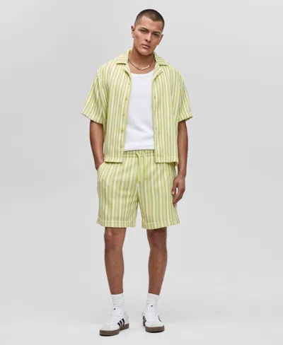Mode Of One Men's Relaxed-fit Vertical-stripe Shorts, Exclusively At Macy's