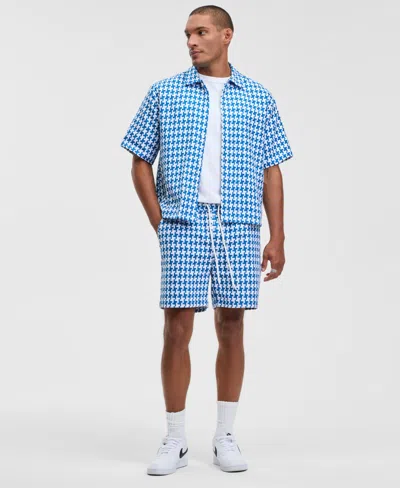 MODE OF ONE MEN'S RELAXED-FIT YARN-DYED SHORTS, MACY'S EXCLUSIVE