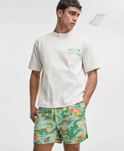 Mode Of One Men's Relaxed Miami Beach T-shirt, Macy's Exclusive In Pink