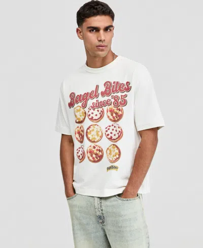 Mode Of One Men's Relaxed-fit Bagel Bites Graphic T-shirt, Macy's Exclusive In White
