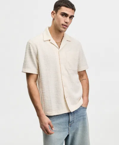 Mode Of One Men's Relaxed-fit Boucle Short-sleeve Camp Shirt, Macy's Exclusive In Multi