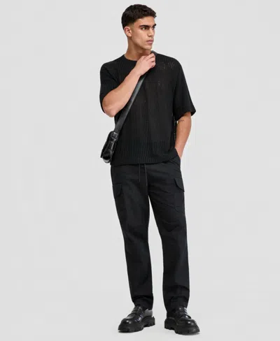 Mode Of One Men's Relaxed-fit Cargo Pants, Macy's Exclusive In Black