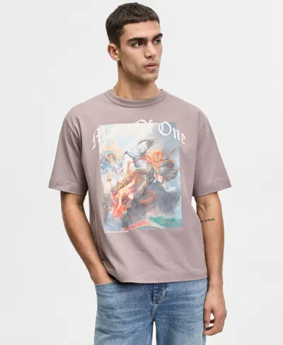Mode Of One Men's Relaxed-fit Florence Graphic T-shirt, Macy's Exclusive In Gray