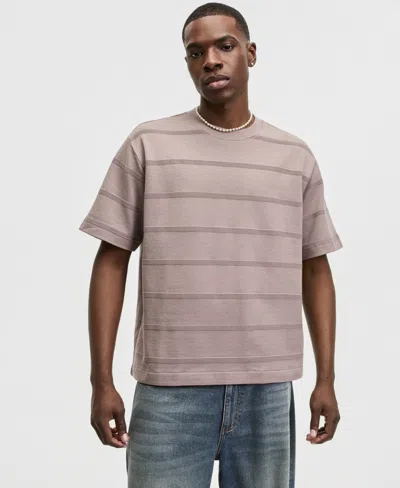 Mode Of One Men's Relaxed-fit Ottoman Mesh T-shirt, Macy's Exclusive In Neutral