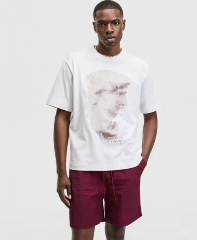 Mode Of One Men's Relaxed-fit Statue Graphic T-shirt, Macy's Exclusive In White