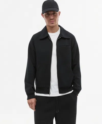 Mode Of One Men's Relaxed-fit Sweatshirt-knit Jacket, Macy's Exclusive In Black