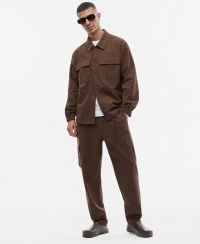Mode Of One Men's Relaxed-fit Utility Cargo-pocket Pants, Macy's Exclusive In Brown