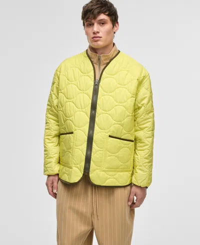 Mode Of One Men's Reversible Shell Quilted Jacket, Exclusively At Macy's In Deep Olive