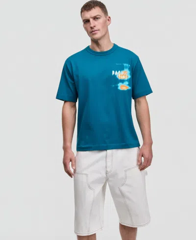 Mode Of One Men's Sea Graphic Relaxed-fit T-shirt, Macy's Exclusive In Blue
