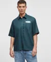 Mode Of One Men's Short-sleeve Button-front Patch Pocket Shirt, Exclusively At Macy's In Deep Malachite