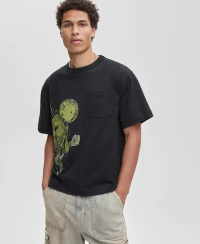 Mode Of One Men's Short-sleeve Cotton Relaxed Portal T-shirt, Macy's Exclusive In Blue