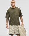 Mode Of One Men's Short-sleeve Relaxed-fit Mixed Media T-shirt, Exclusively At Macy's In Deep Olive