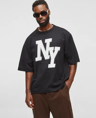 Mode Of One Men's Short-sleeve Relaxed-fit Ny T-shirt, Exclusively At Macy's In Deep Black