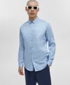 Mode Of One Men's Slim-fit Button-down Sport Shirt, Created For Macy's In Blue
