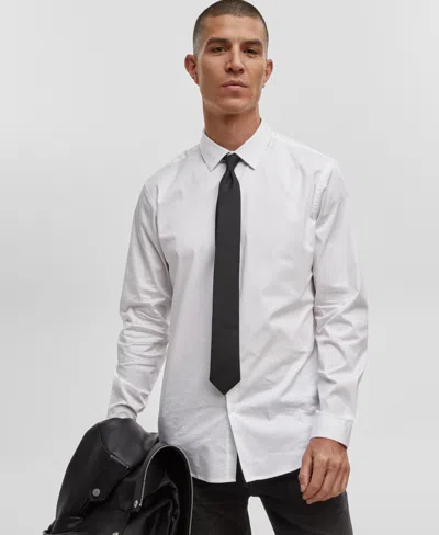 Mode Of One Men's Slim-fit Button-down Sport Shirt, Created For Macy's In Bright White