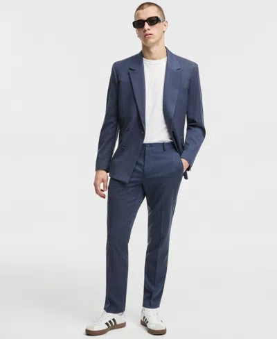 Mode Of One Men's Slim-fit Pinstripe Pants, Macy's Exclusive In Blue