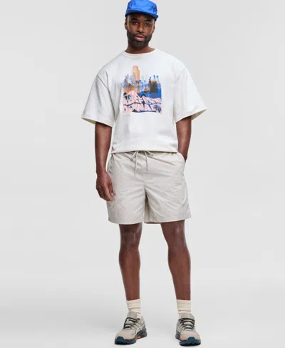 Mode Of One Men's Solid Ripstop Shorts, Exclusively At Macy's In Dark Ecru