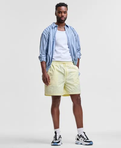 Mode Of One Men's Solid Ripstop Shorts, Exclusively At Macy's In Washed Yellow