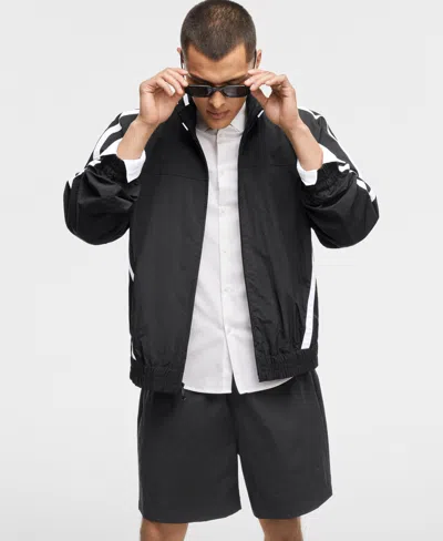 Mode Of One Men's Solid Ripstop Track Jacket, Exclusively At Macy's In Deep Black