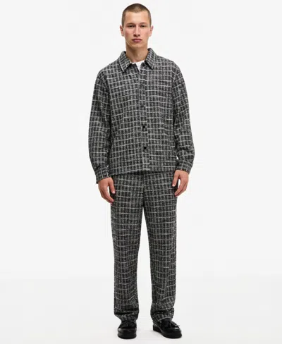 Mode Of One Men's Textured Tweed Pull-on Pants, Macy's Exclusive In Gray