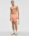 Mode Of One Men's Tiger Skin Regular-fit Printed Swim Trunks, Exclusively At Macy's In Confetti Pink