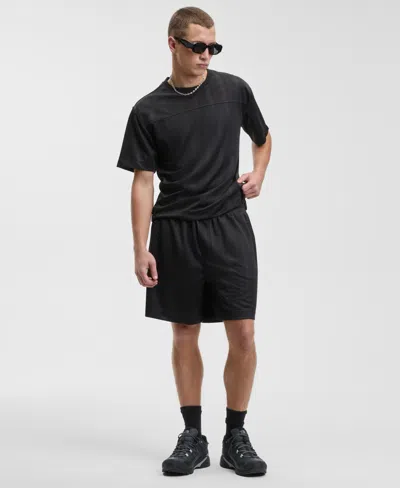 Mode Of One Men's Tonal Striped Drawstring 7" Shorts, Macy's Exclusive In Black