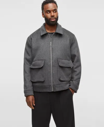 Mode Of One Men's Utility Pocket Jacket, Exclusively At Macy's In Heather Onyx