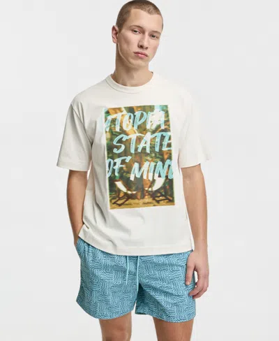 Mode Of One Men's Utopia Graphic T-shirt, Macy's Exclusive In Neutral
