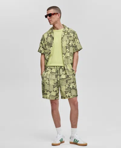 Mode Of One Men's Vacation Palm Pull-on Shorts, Exclusively At Macy's