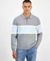 Mode Of One Men's Varsity-stripe Polo Sweater, Macy's Exclusive In Multi