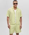 Mode Of One Men's Vertical-stripe Camp Collar Shirt, Exclusively At Macy's