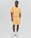 Mode Of One Men's Vertical Stripe Terry Shorts, Exclusively At Macy's