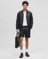 Mode Of One Mens Check Jacquard Relaxed Fit Track Jacket Check Jacquard Regular Fit 6 1 2 Track Shorts Macys Exc In Black