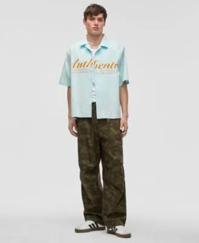 Mode Of One Mens Graphic Camp Shirt Camo Utility Pants Exclusively At Macys In Deep Olive